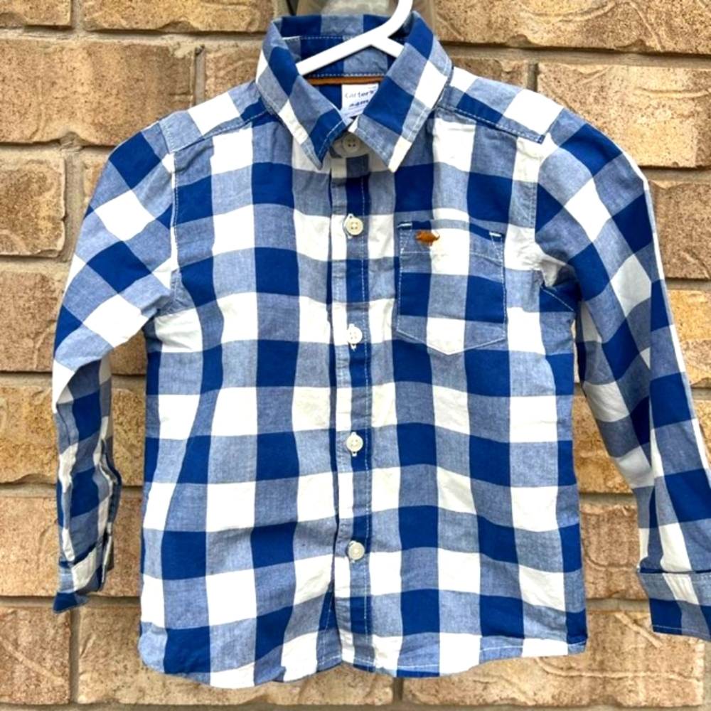 Carter's Plaid Poplin Button Down Shirt